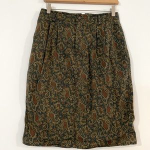 Liz Claiborne Vintage Lizsport Paisley Skirt size 10